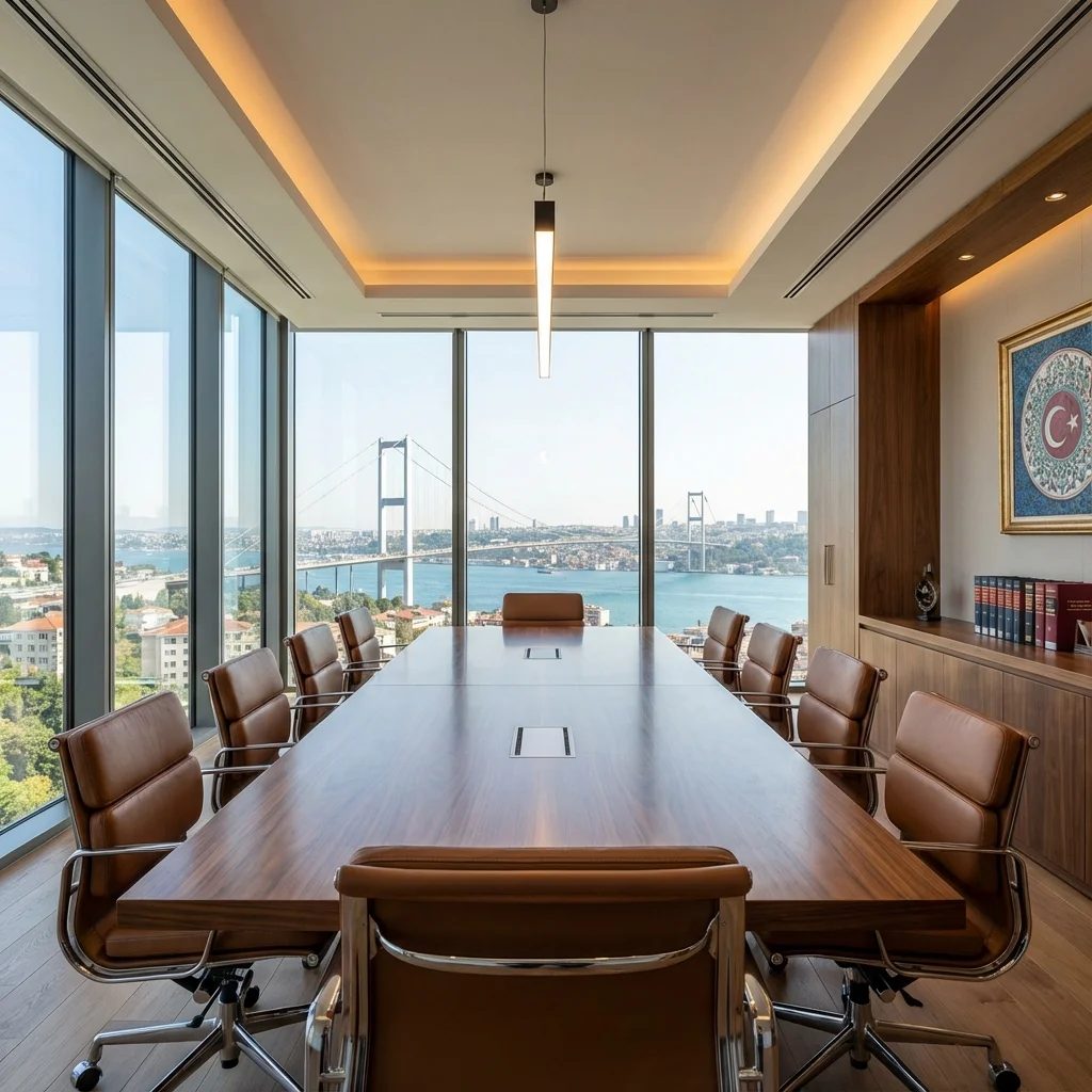 Modern Law Office in Turkey with Bosphorus View