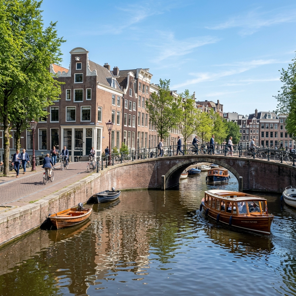 Amsterdam Canals and Corporate Architecture